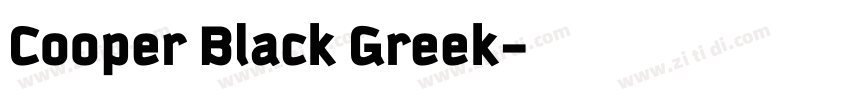 Cooper Black Greek字体转换